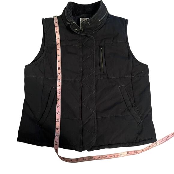Vtg Ralph Lauren Polo Jeans Black Cotton Puffer Vest Size Medium - Picture 5 of 6